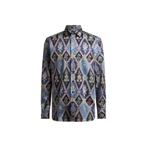 ETRO Светло-синие Мужские Рубашки