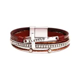 Искрящийся крест браслет [кофейный]