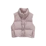 Розовый хлопковый пуховик