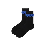 Чёрная подошва, синий, сердце.