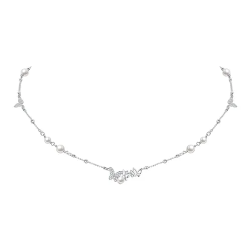 ZEGL Медный покрытие белым золотом ожерелья женские