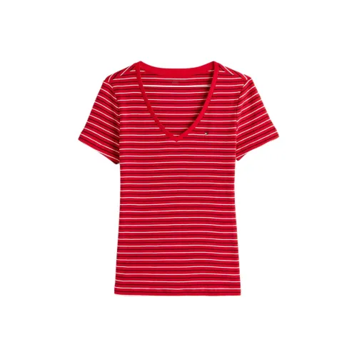Tommy Hilfiger Оригинальный Красные полосы Женские Рубашки T
