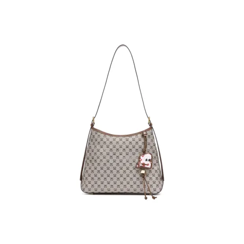 Staccato Коровья кожа Сумка на плечо Большая Женская Кофейная