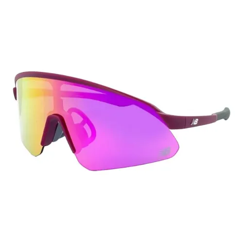 New Balance Plastic Aviator Sunglasses Men's Matte Pink Burgundy
