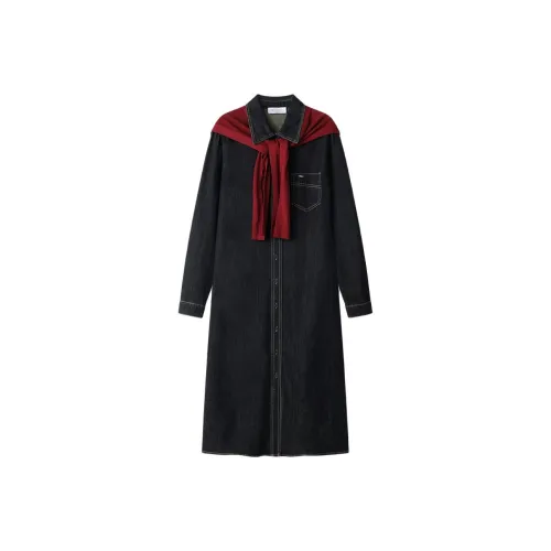 Giyu Длинный рукав Платье Женское