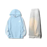 Светло-небесно-синий топ + белые серые штаны (с флисовой подкладкой)