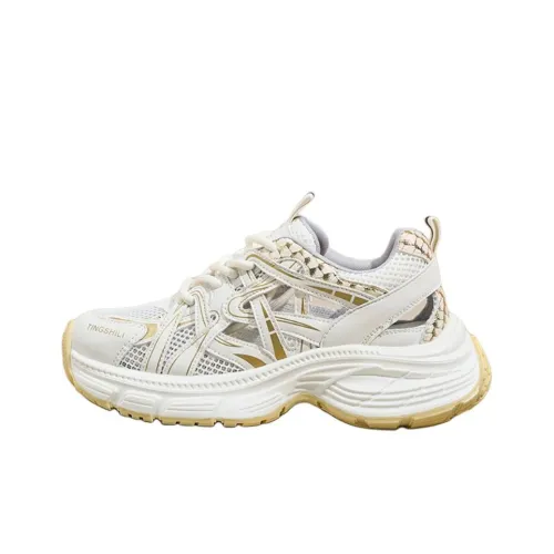 QINGZHUHU Устойчивый к истиранию Дышащий Отводящий влагу Низкий Топ Толстая подошва Кроссовки Женские