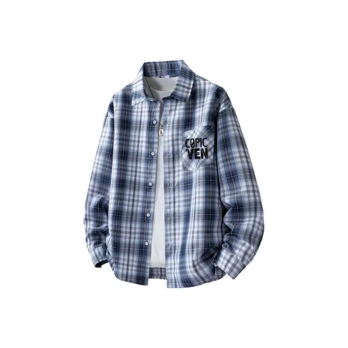 COPICVEN Синий Унисекс Рубашки
