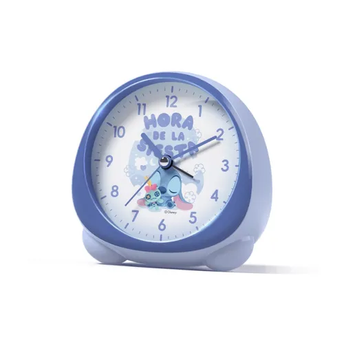 Disney Stitch Series Механизм с плавным ходом секундной стрелки ABS Будильник Унисекс Синий