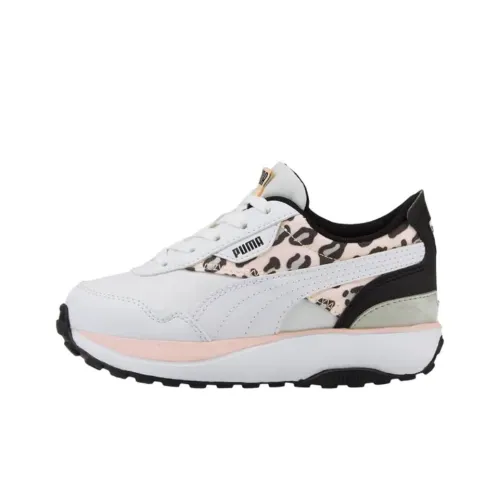 PUMA Cruise Rider Low Топ Детские Беговые Кроссовки Белый Черный Розовый Подростки