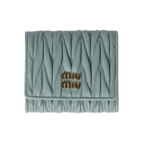 MIU MIU Кожа Кошелек Женские Синий Зеленый