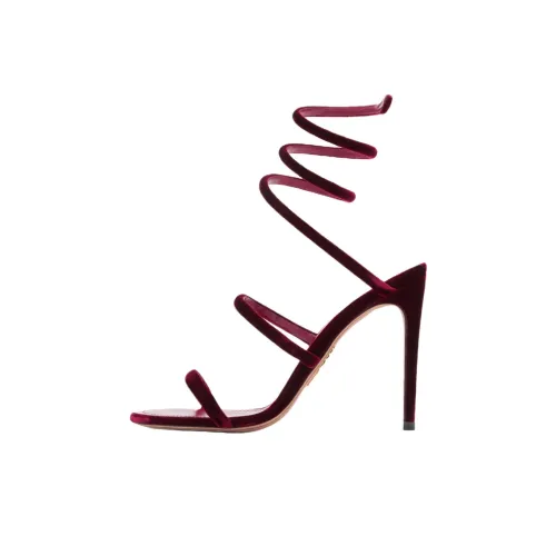 RENE CAOVILLA Cleo Рубин One Strap Sandals 10,5cm Women's Red