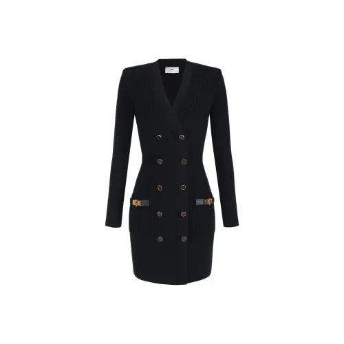 Elisabetta Franchi Длинное платье с длинными рукавами женское