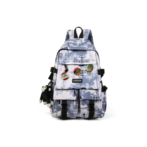 EBLAN Ткань Рюкзак Стандартный Унисекс Черный Экрю Синий