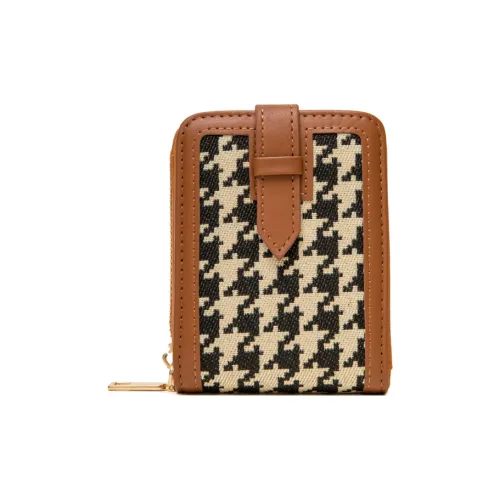 Youe Shone ПУ (полиуретан) Сшитый Холст Картхолдер Женские Коричневый Черный