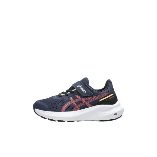 Asics GT 1000 13 Детские кроссовки для тренировок Низкий топ Полночь Блестящий красный Пре-школа