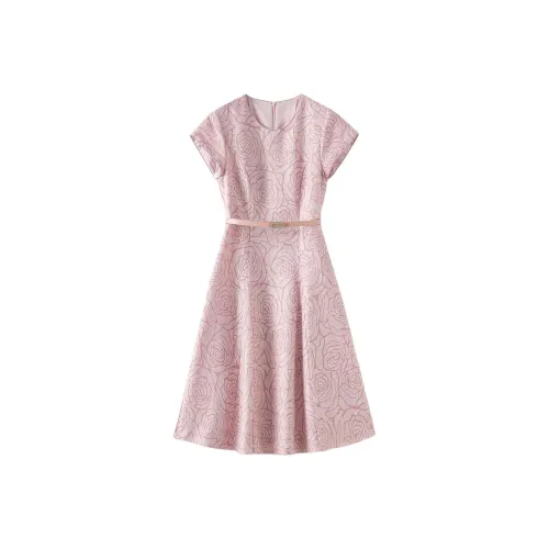 MH Женские Короткие Платья с Рукавами