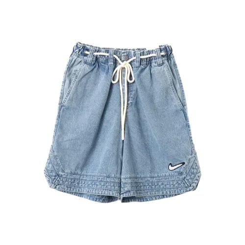 Nike Джинсовые шорты Мужские Синий Серый