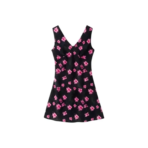 ADXKM Черные Женские Платья без рукавов