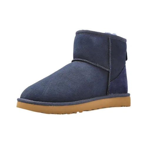 UGG Classic Mini II Термостойкие Короткие Снежные Ботинки Женские Морской Синий
