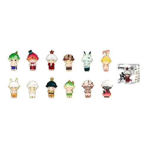 POP MART Коллаборация Edition DIMOO Классическая Репликация Коллекция Значок Брошь Слепые Коробки Один Mystery Коробка Целая Коробка 12 шт