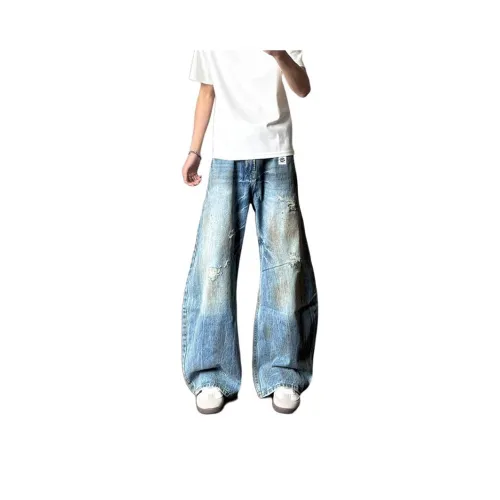 BLACK AT Синий Унисекс Джинсы