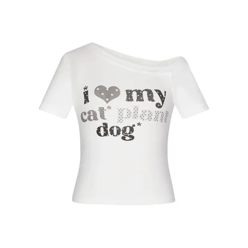 MeiHaoStore Экрю Унисекс Футболки