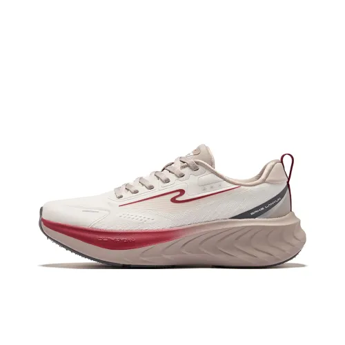 Erke Shock Absorbers Rebound Low Top Sprint Беговые кроссовки Женские Микрокристаллический Белый Окрашенный Серый