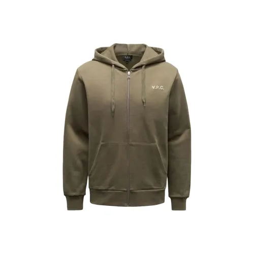 A.P.C Хаки Мужские Свитшоты