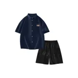 [2 упаковки] Темно-синий (Логотип Enjoy Fun на груди) + черный