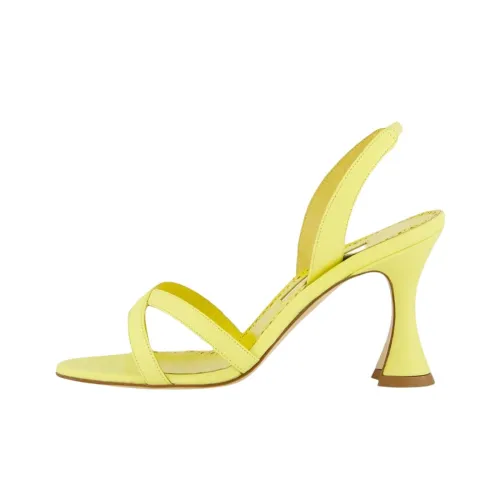 MANOLO BLAHNIK Ammoursli one Ремень Сандалии 9 см Женские Желтые