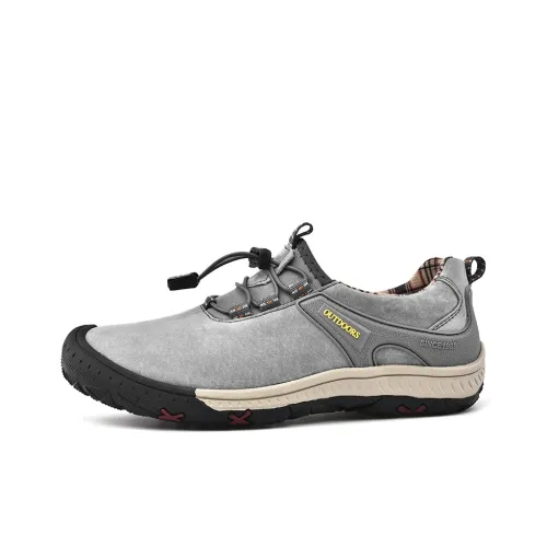 Wen Nai Мужские повседневные туфли Low Top Серые Мужские
