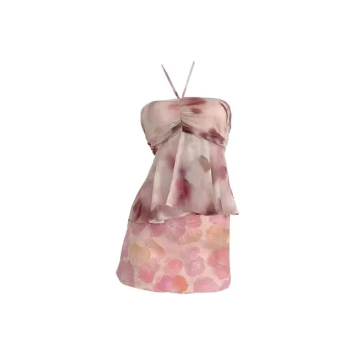 TIBINB Розовый Женские Комплекты с юбкой