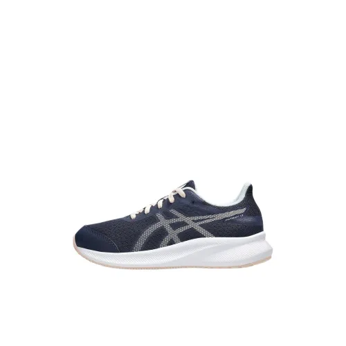 Asics Patriot 13 Амортизация и Дышащий Низкий Топ Детская Беговая Обувь Глубокий Синий Розовый Детский
