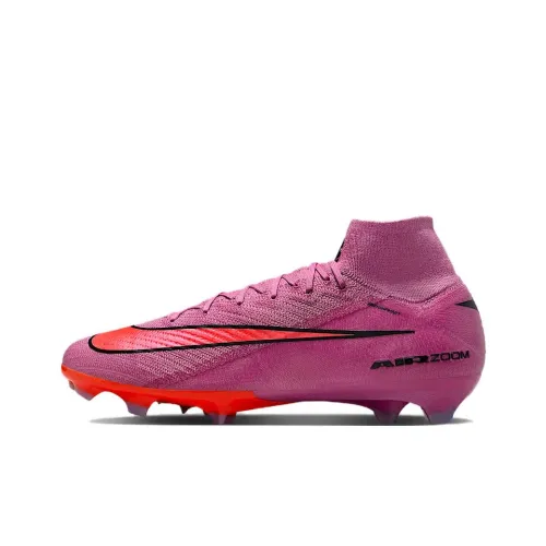 Nike Mercurial Superfly 10 FG Твердый Грунт Поддержка Футбольные Бутсы Унисекс Фуксия