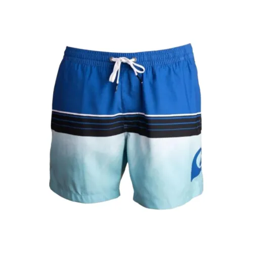 Quiksilver Синий с Белым Lettering Мужские Плавательные Шорты