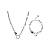 Вырез, круглое кольцо, черный, квадрат, ожерелье, набор