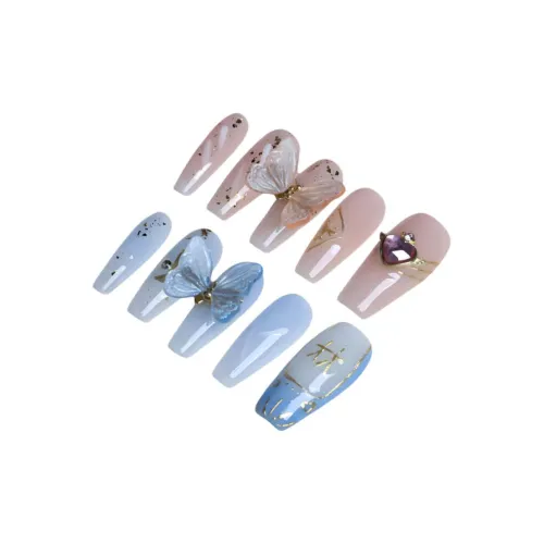 YIYIHE Синий Розовый Бабочка MID Длина Укороченный Короткий Квадратный Круглый Синий Розовый Jump Цвет