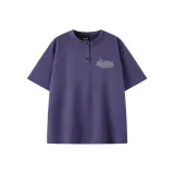 Фиолетовый Sunward Генри с коротким рукавом и воротником