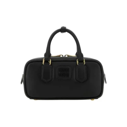 MIU MIU Arcadie Series Кожа Bowling Bag Сумка Женская Черная