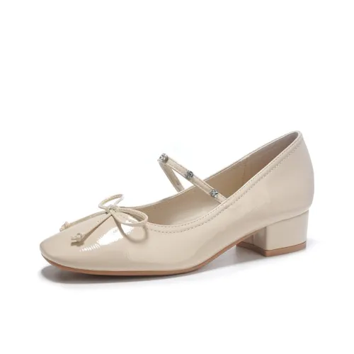 TATAYA Грубый каблук Мэри Джейн Женские обувь