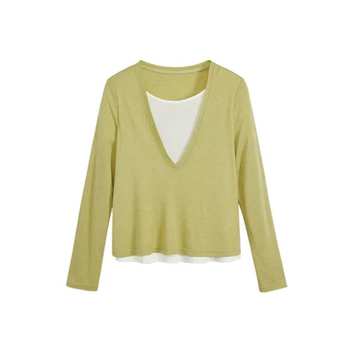 KUOSE Жёлтый Зелёный Женский Трикотаж