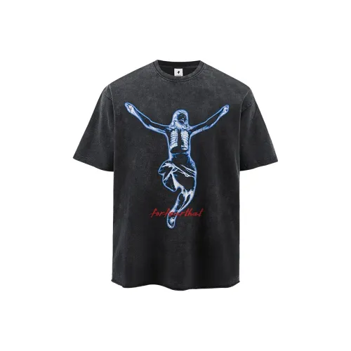 FOR FEAR THAT Промытый черный Унисекс Футболка