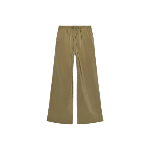 ZARA Темно-оливковый зеленый Женские Повседневные брюки