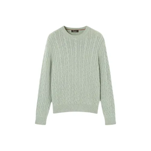 Loro Piana Светло-зеленый Мужской кашемировый свитер