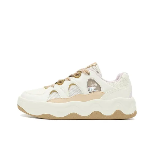 QIAODAN Dry Покрытие Противоскользящие Легкие Низкие Кроссовки для скейтбординга Женские Айвори Белый Пшеничный Коричневый