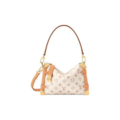 LOUIS VUITTON SIDE TRUNK Монограмма Dune Покрытый холст Сумка на плечо Средний Женские Монохромный Дюна