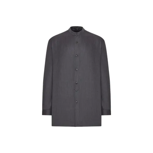 GIORGIO ARMANI Темно-серые Мужские Рубашки