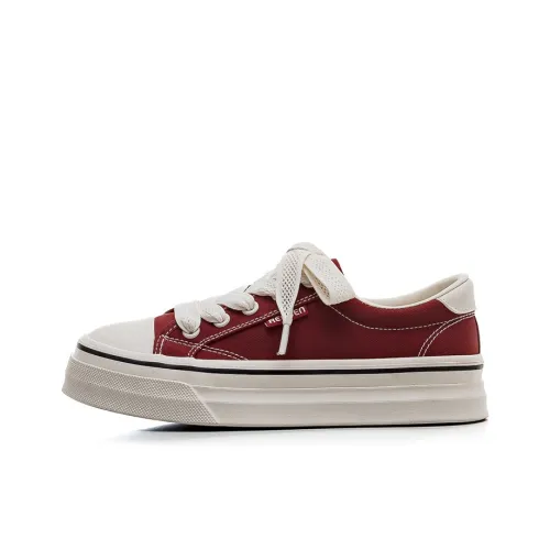 RENBEN Износостойкие Легкие Амортизирующие Низкие Кроссовки для Скейтбординга Женские Красные