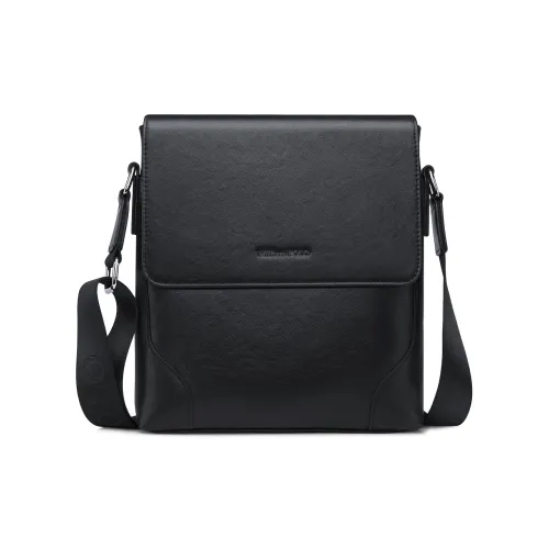 WilliamPOLO Сумка через плечо из коровьей кожи стандартная мужская черная